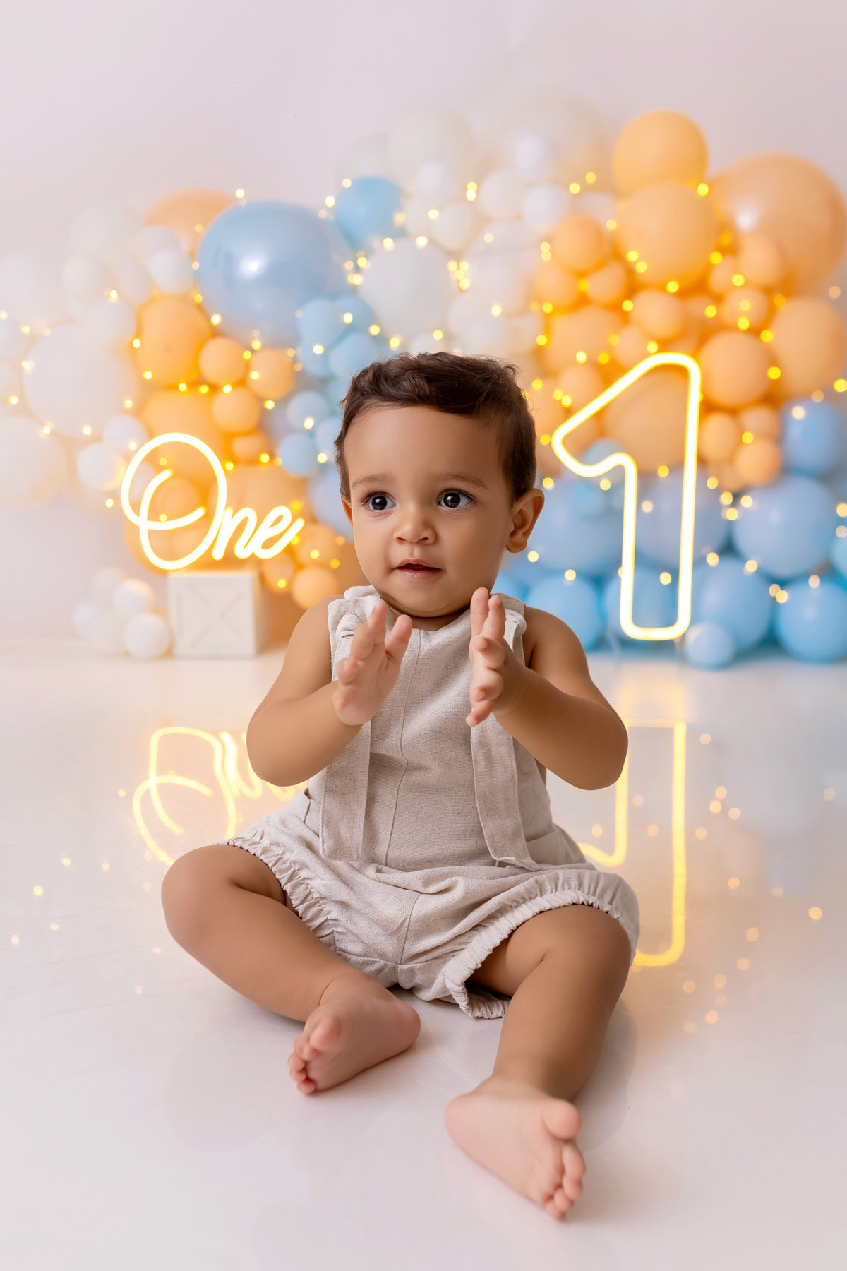 Ensaio de 1 Ano do Luiz com Bolo de Melão e Fotos em Família | On Click Fotografia