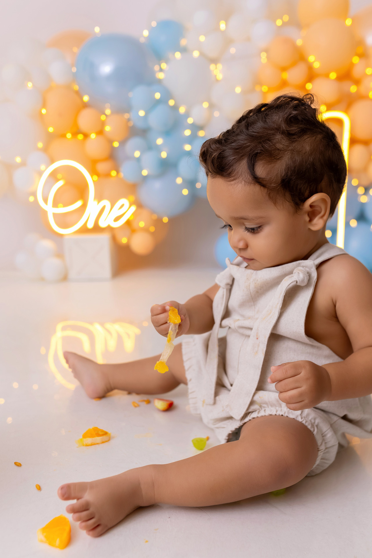 Ensaio de 1 Ano do Luiz com Bolo de Melão e Fotos em Família | On Click Fotografia