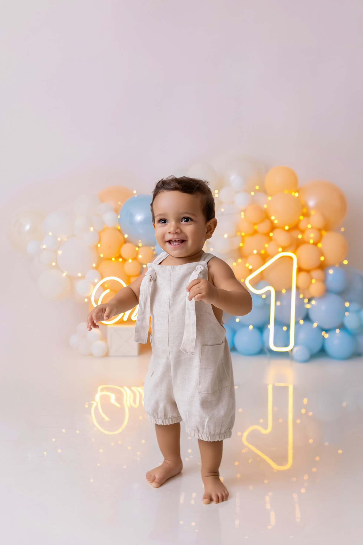 Ensaio de 1 Ano do Luiz com Bolo de Melão e Fotos em Família | On Click Fotografia