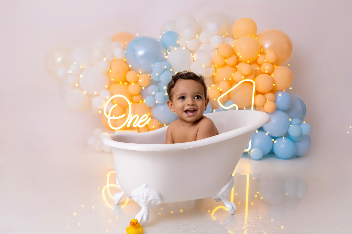 Ensaio de 1 Ano do Luiz com Bolo de Melão e Fotos em Família | On Click Fotografia