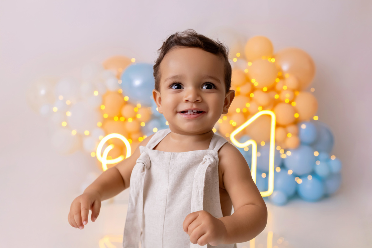Ensaio de 1 Ano do Luiz com Bolo de Melão e Fotos em Família | On Click Fotografia
