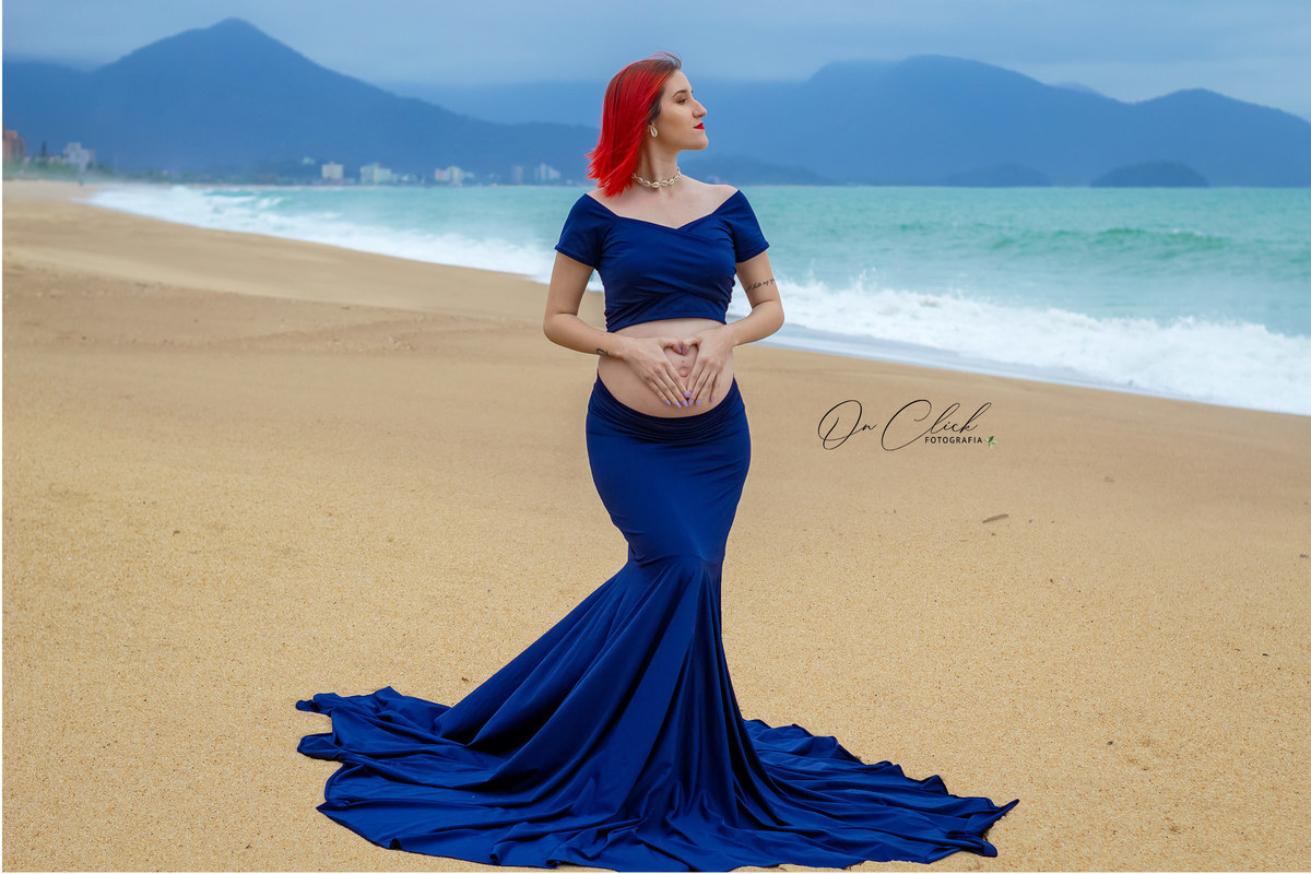 Ensaio Gestante - Caraguatatuba -  - Praia Caragua - Gestante Verônica