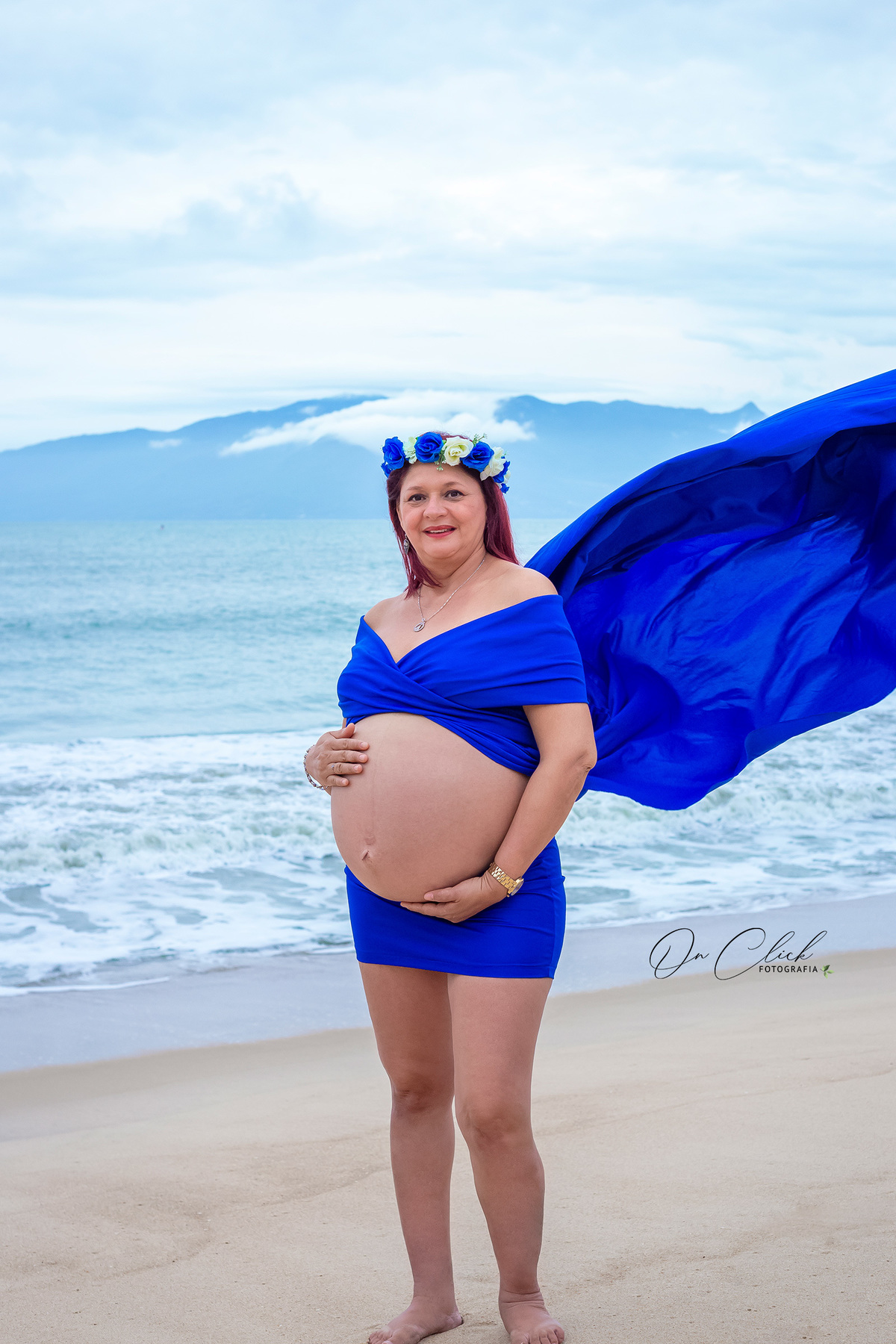 Ensaio Gestante - Caraguatatuba - Mamãe Tatiany - Praia da Martim de Sá - On Click Fotografia