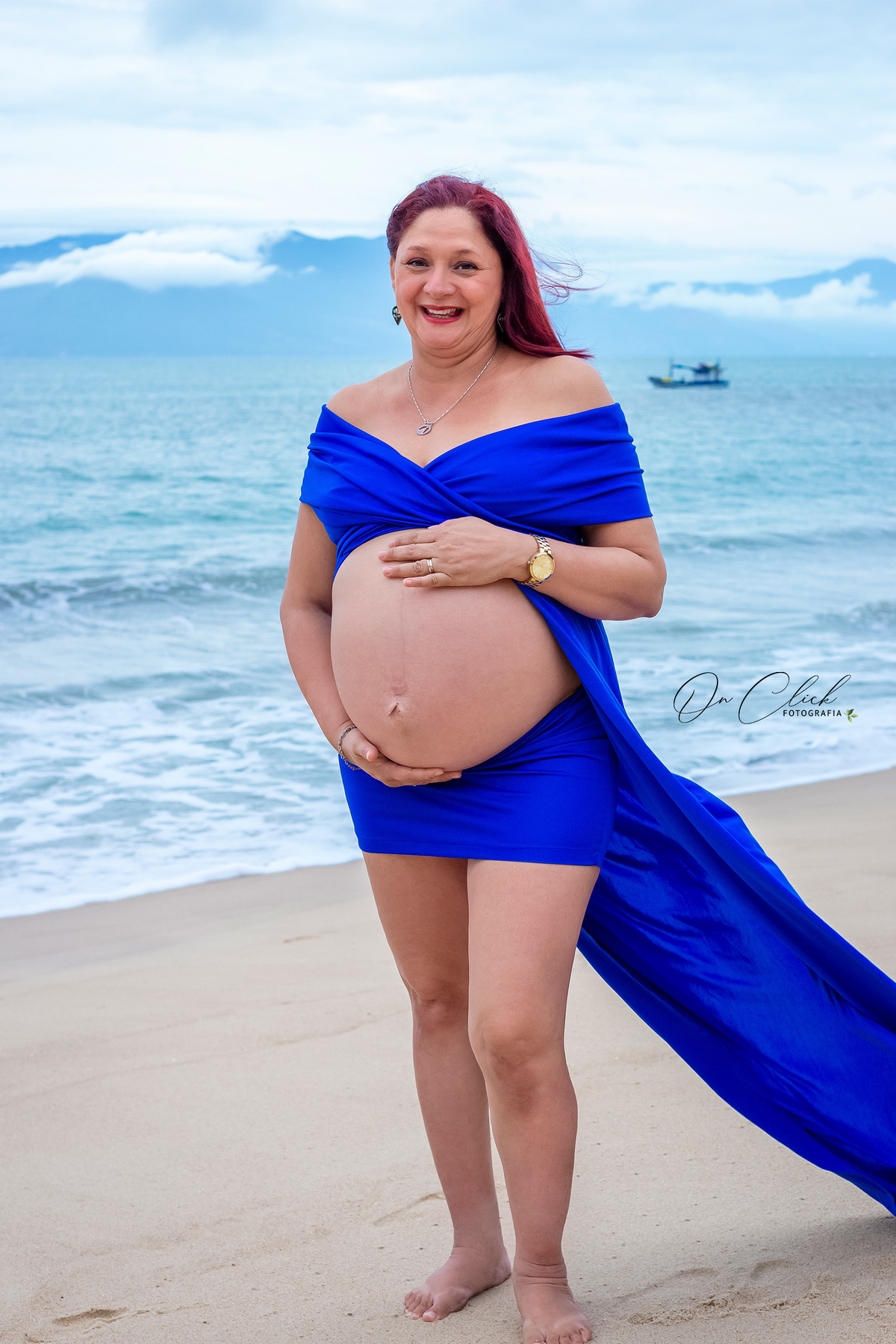 Ensaio Gestante - Caraguatatuba - Mamãe Tatiany - Praia da Martim de Sá - On Click Fotografia