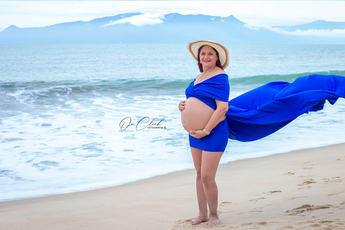 Ensaio Gestante - Caraguatatuba - Mamãe Tatiany - Praia da Martim de Sá - On Click Fotografia