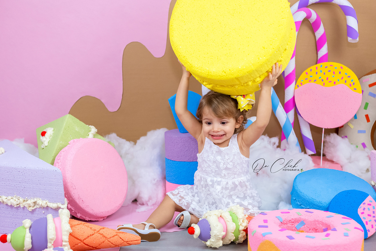 Mundo doce - Mini Sessão Dia das Crianças - On Click Fotografia - Melina