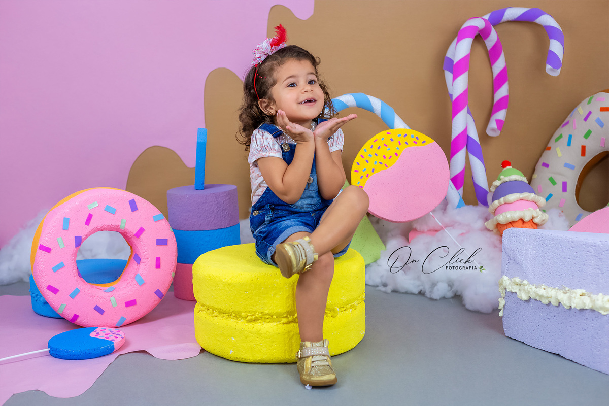 Mundo doce - Mini Sessão Dia das Crianças - On Click Fotografia 