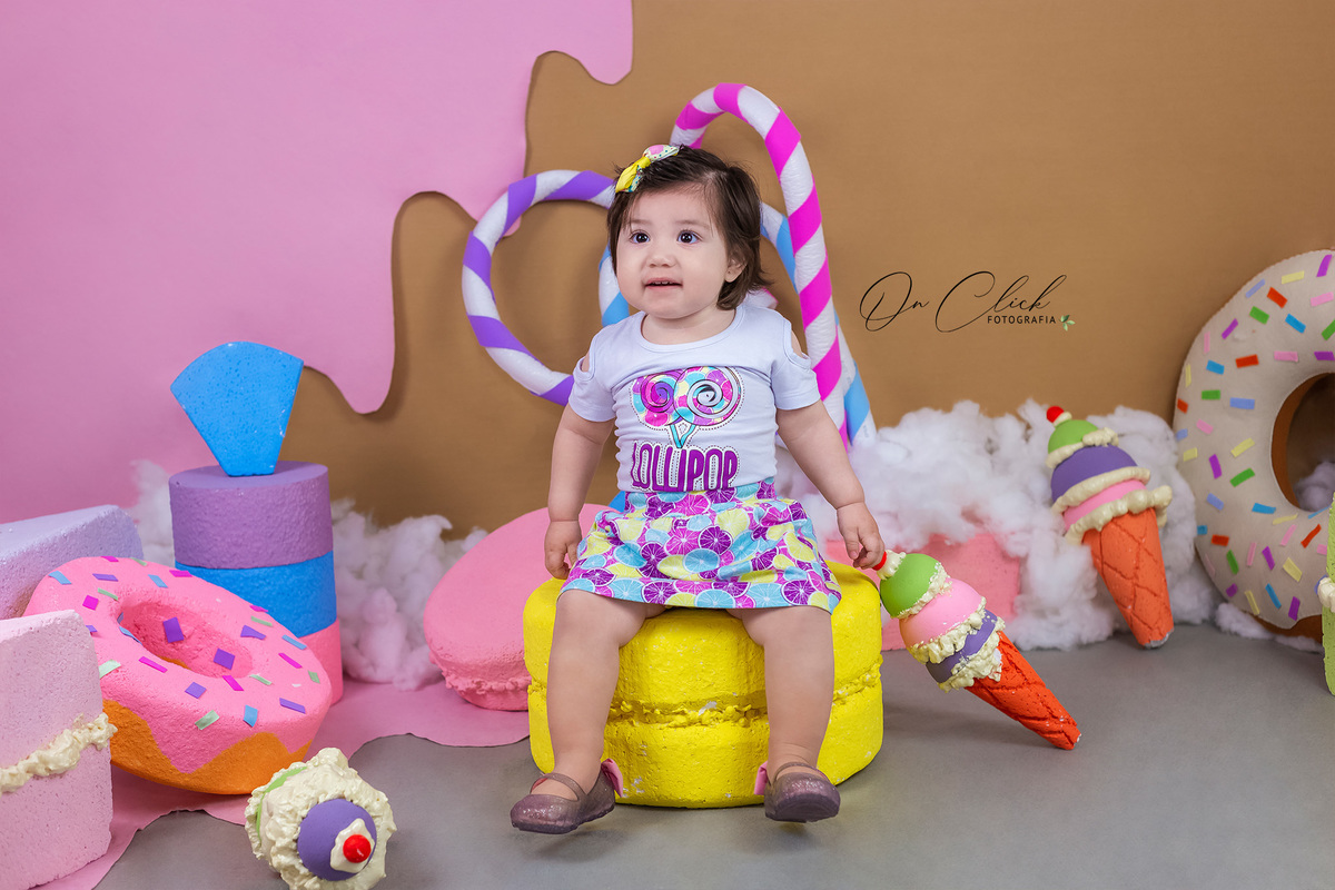 Mundo doce - Mini Sessão Dia das Crianças - On Click Fotografia 