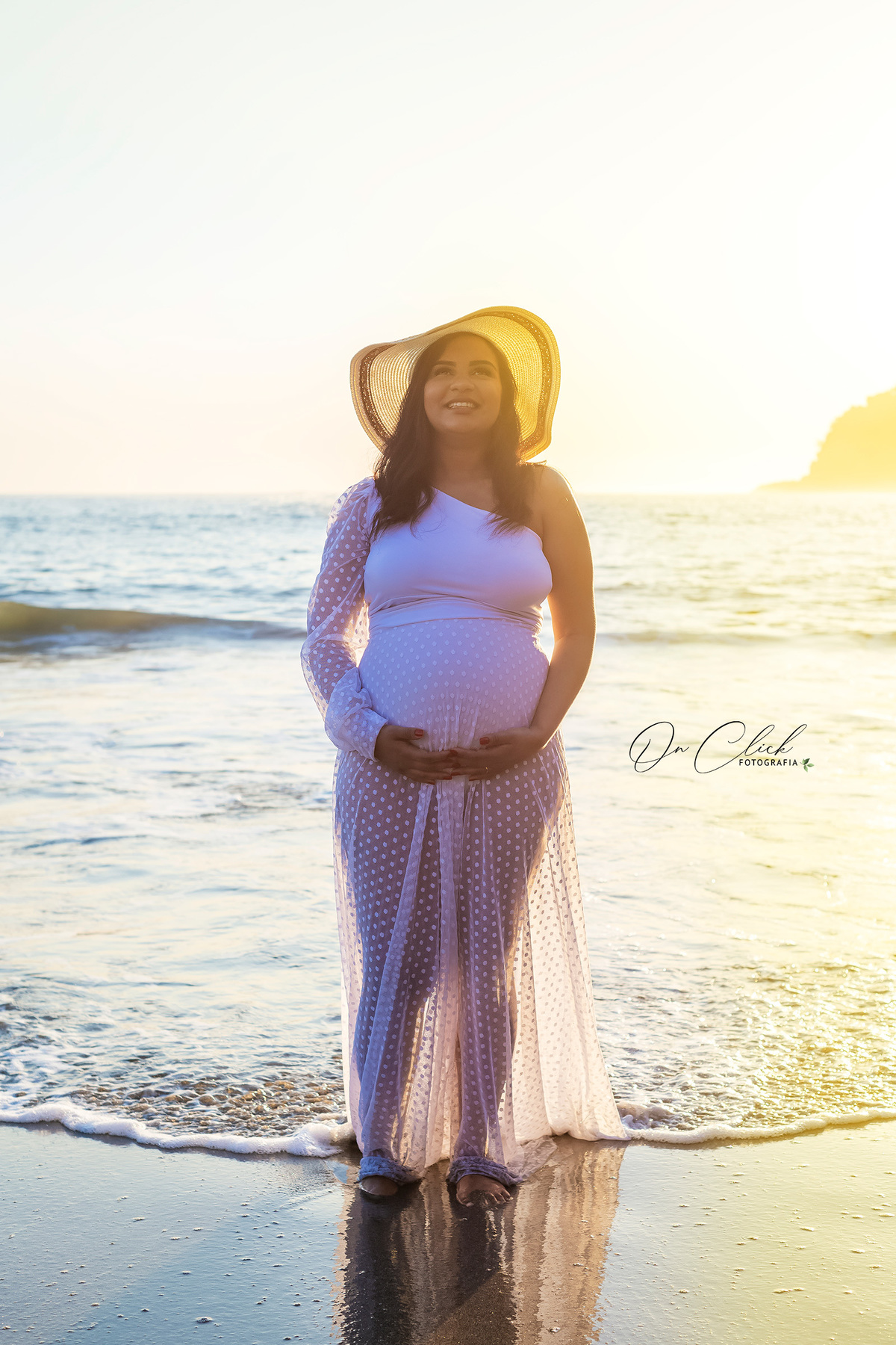 Ensaio Gestante - São Sebastião - Gestante Maiara - Praia das Calhetas / São Sebastião / SP - On Click Fotografia