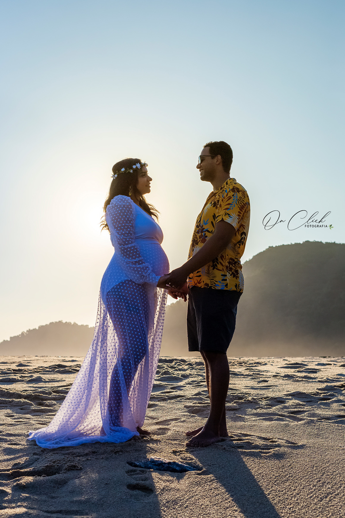 Ensaio Gestante - São Sebastião - Gestante Maiara - Praia das Calhetas / São Sebastião / SP - On Click Fotografia