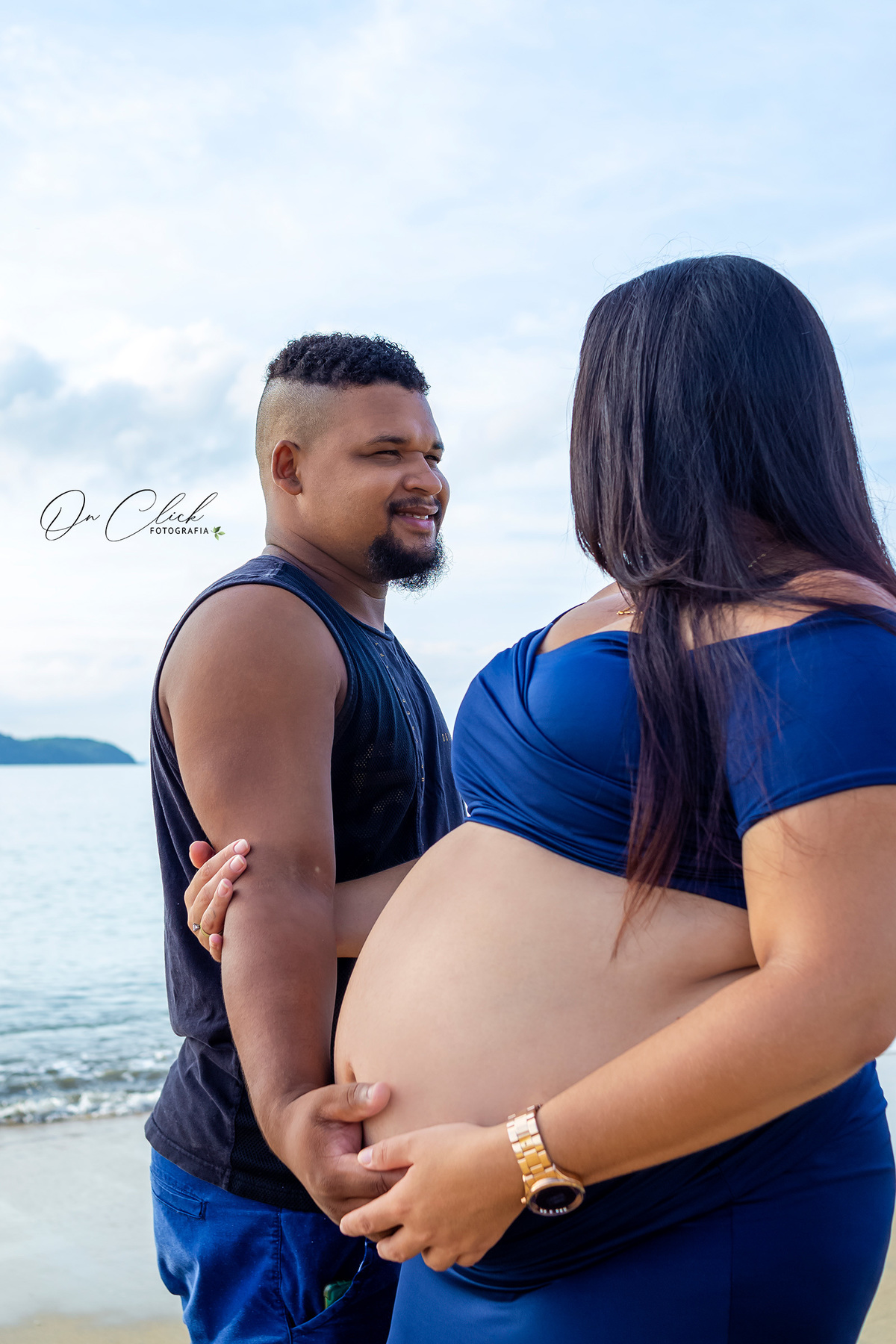 Ensaio Gestante Caraguatatuba - Gestante Juliana - Praia da Mococa / Caraguatatuba/SP - On Click Fotografia