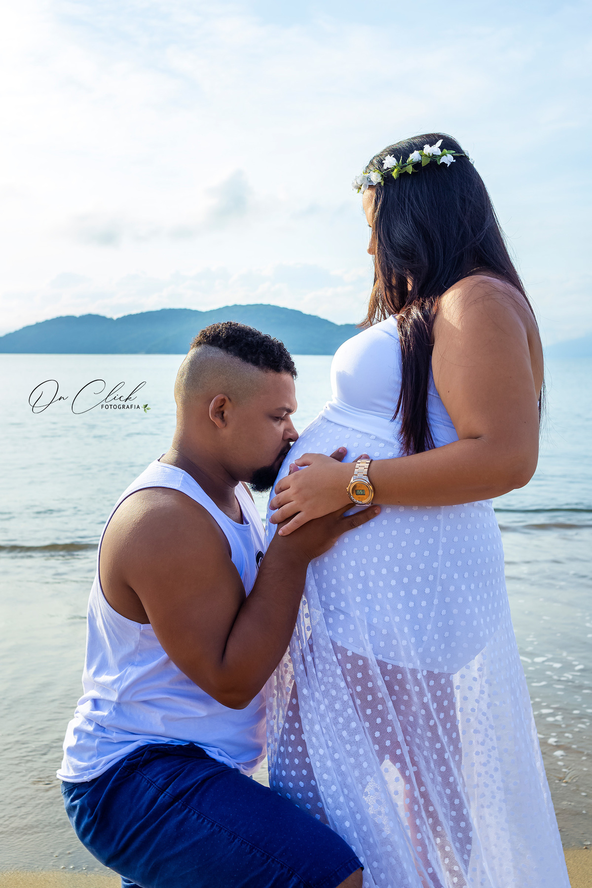 Ensaio Gestante Caraguatatuba - Gestante Juliana - Praia da Mococa / Caraguatatuba/SP - On Click Fotografia