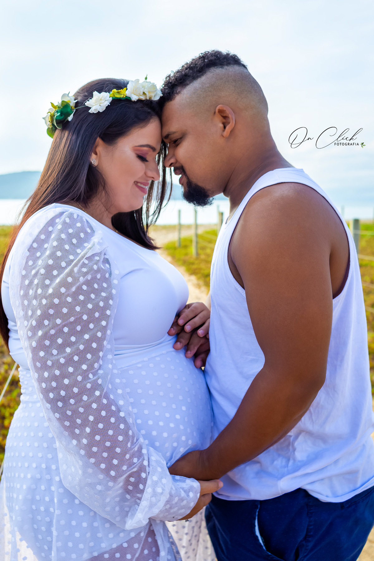 Ensaio Gestante Caraguatatuba - Gestante Juliana - Praia da Mococa / Caraguatatuba/SP - On Click Fotografia