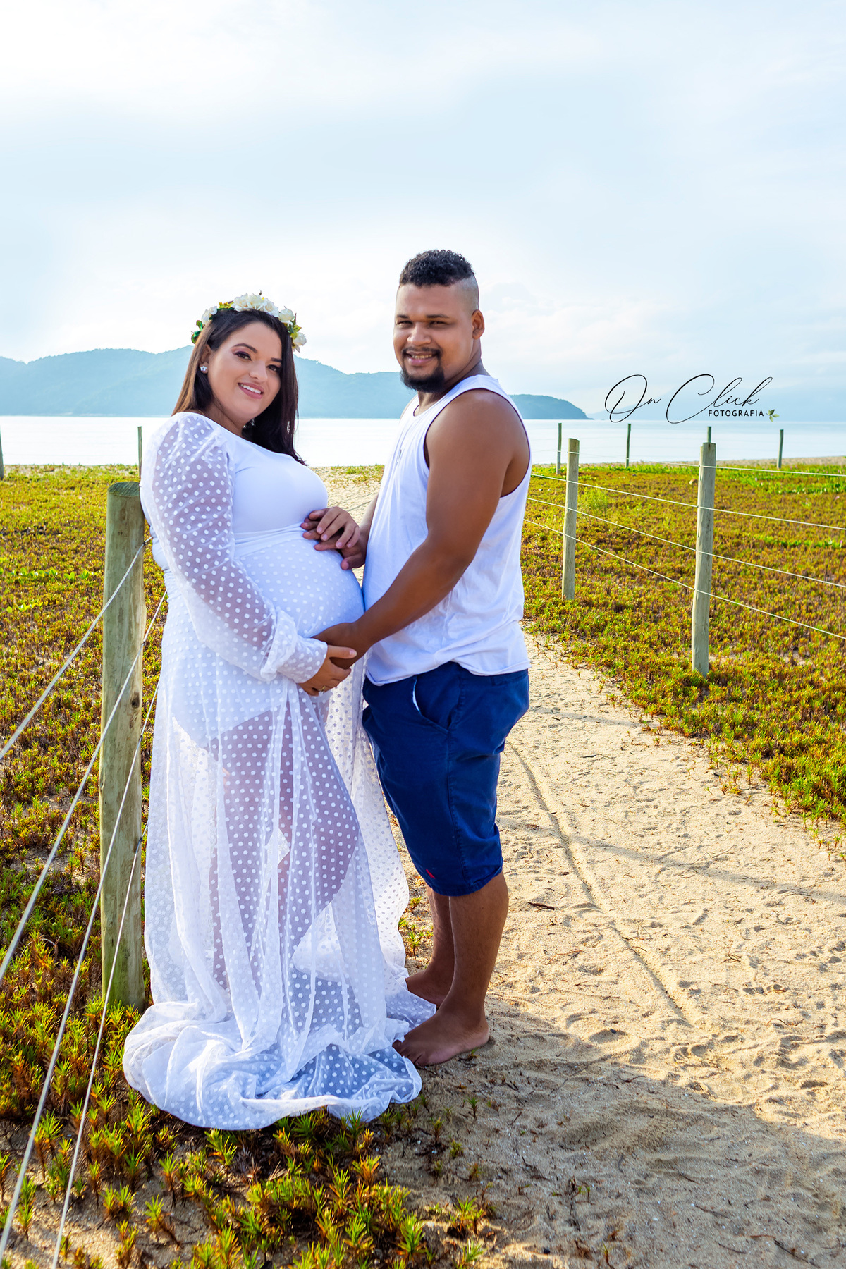 Ensaio Gestante Caraguatatuba - Gestante Juliana - Praia da Mococa / Caraguatatuba/SP - On Click Fotografia