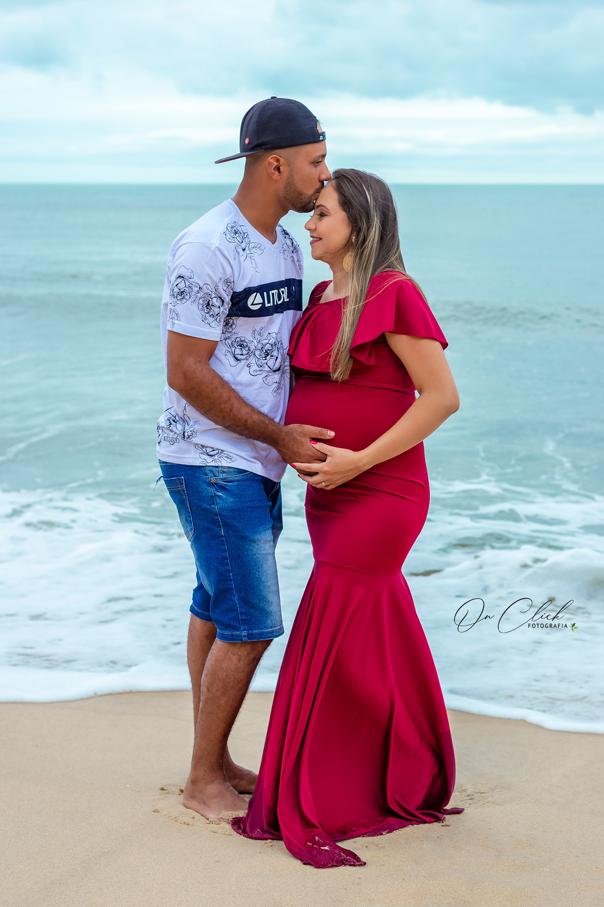 Ensaio Gestante Caraguatatuba - Gestante Débora - Praia da Lagoa Azul / Caraguatatuba/SP - On Click Fotografia