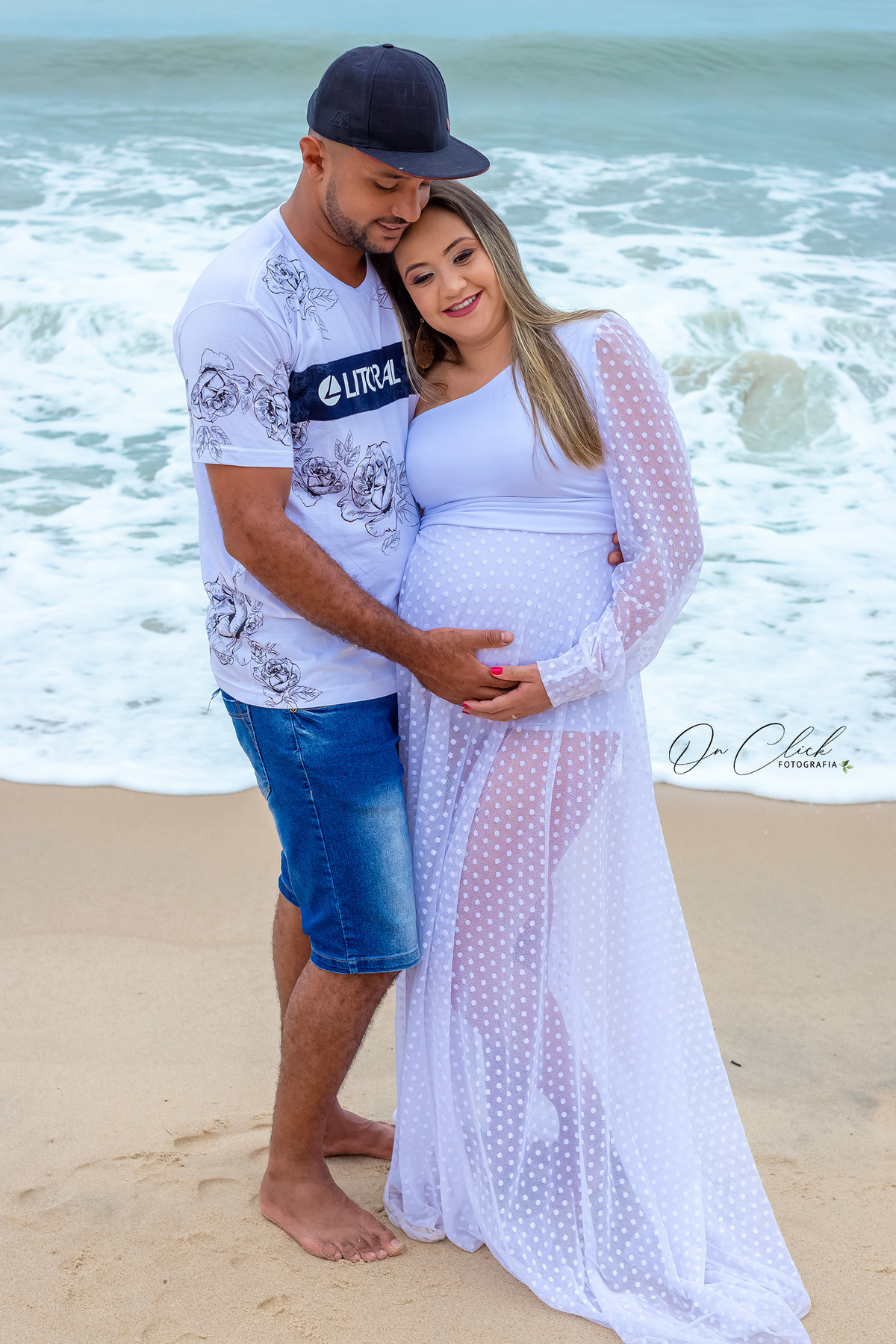 Ensaio Gestante Caraguatatuba - Gestante Débora - Praia da Lagoa Azul / Caraguatatuba/SP - On Click Fotografia