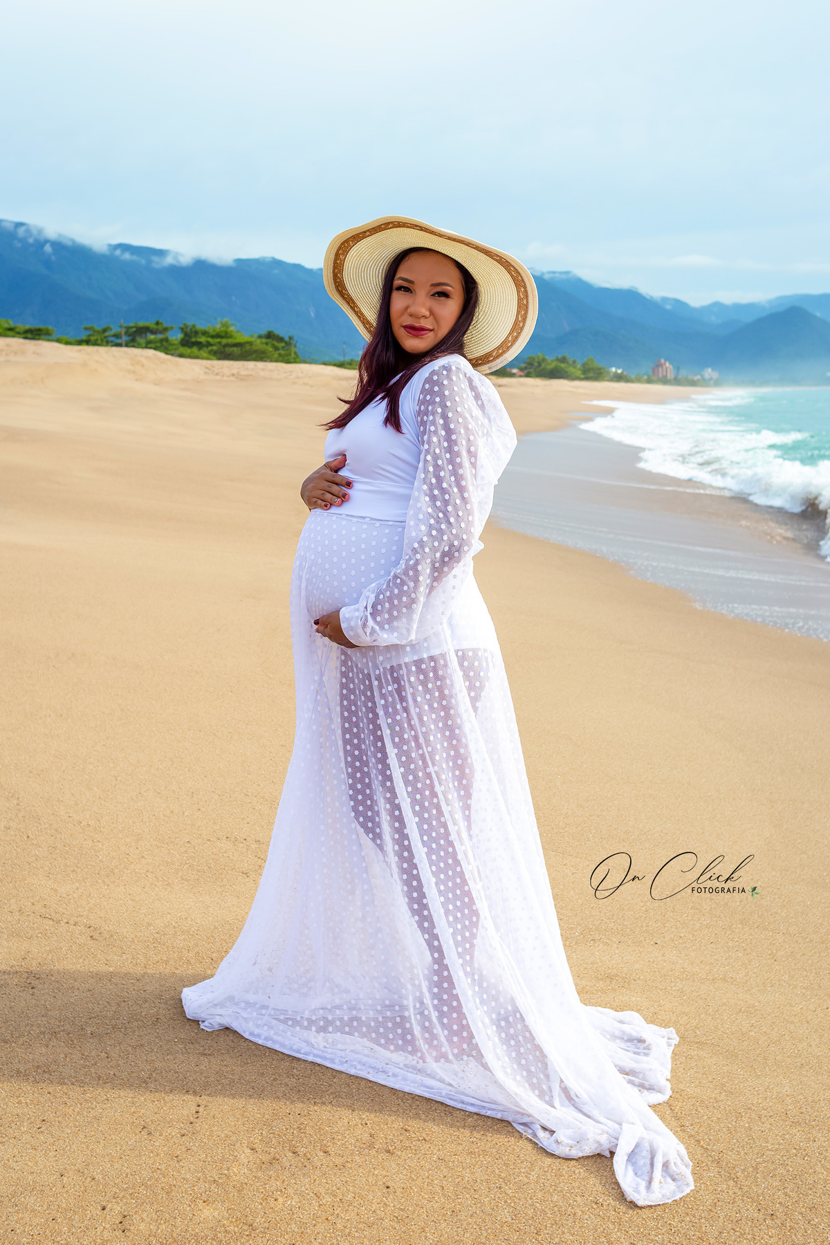 Ensaio Gestante - Caraguatatuba - Gestante Daiane - Praia da Lagoa Azul / Caraguatatuba - On Click Fotografia