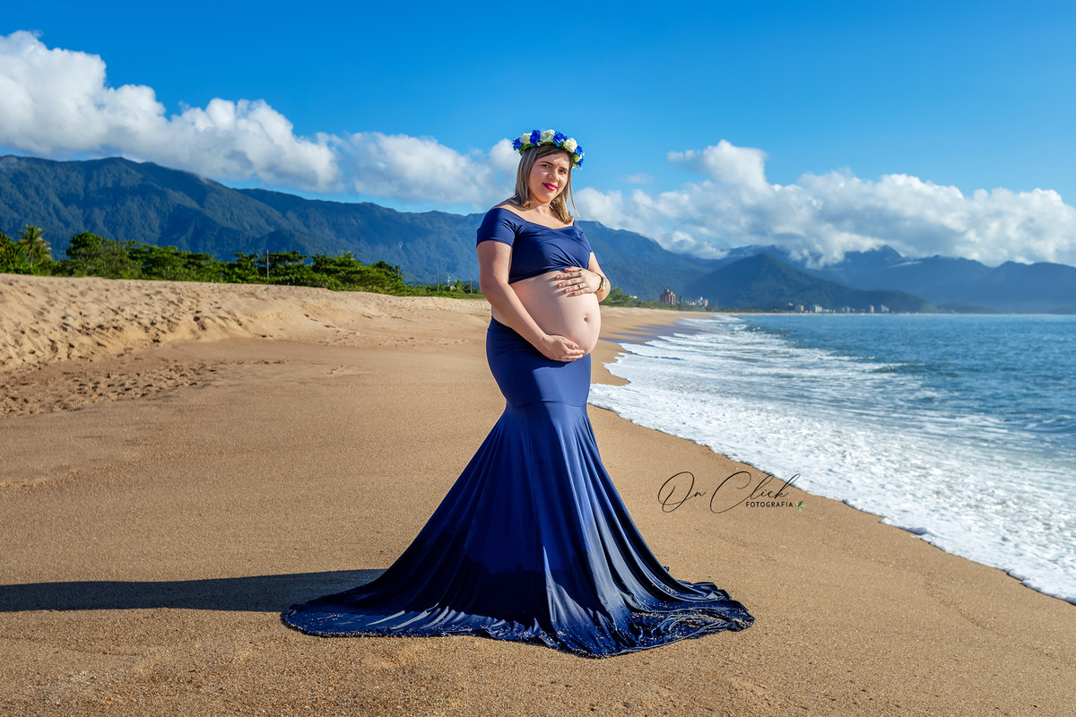Ensaio Gestante - Caraguatatuba - Gestante Joice - Praia da Lagoa Azul / Caraguatatuba - On Click Fotografia