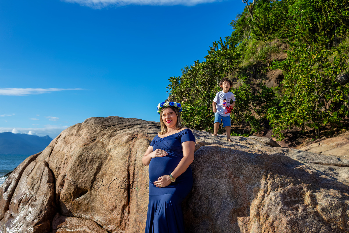 Ensaio Gestante - Caraguatatuba - Gestante Joice - Praia da Lagoa Azul / Caraguatatuba - On Click Fotografia