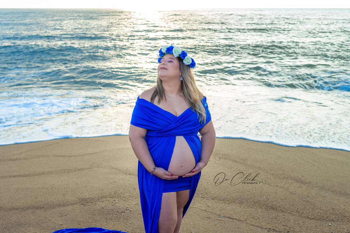 Ensaio Gestante - Caraguatatuba - Gestante Mariana - Praia da Lagoa Azul / Caraguatatuba - On Click Fotografia