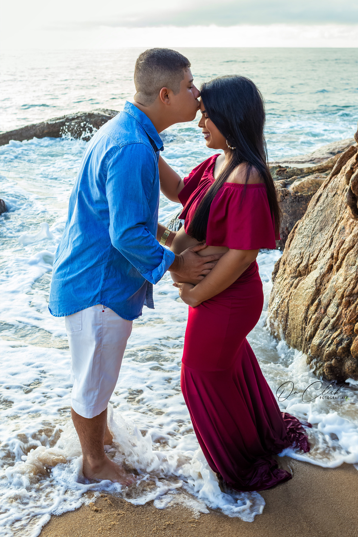 Ensaio Gestante - Caraguatatuba - Gestante Ádla - Praia da Lagoa Azul / Caraguatatuba - On Click Fotografia