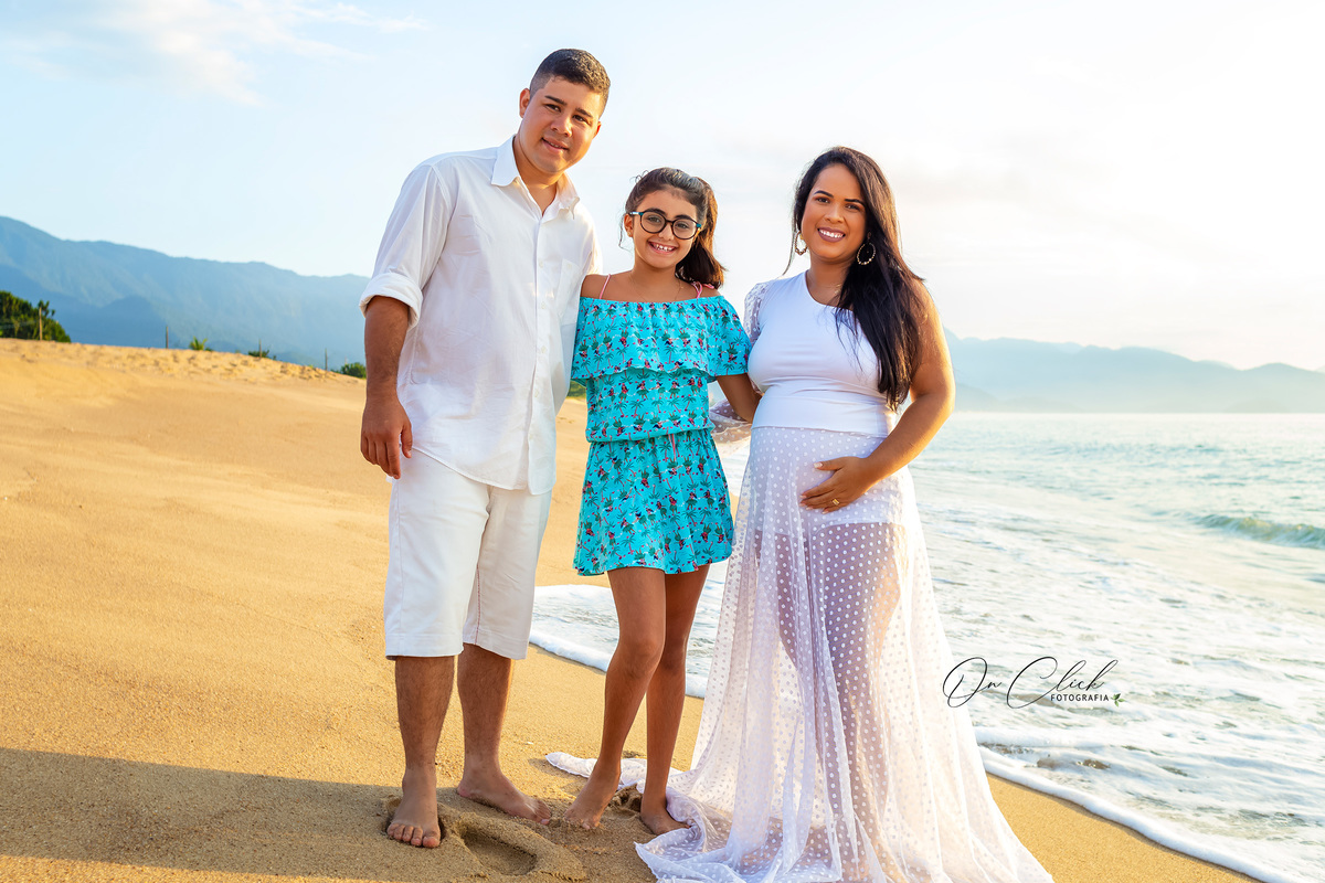 Ensaio Gestante - Caraguatatuba - Gestante Ádla - Praia da Lagoa Azul / Caraguatatuba - On Click Fotografia