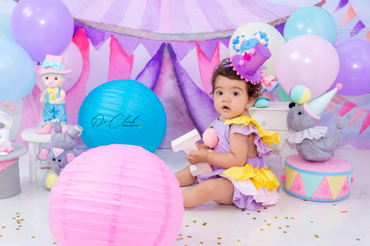 Smash the Cake Circo Rosa - Smash the Cake da Thalia Maria - Caraguatatuba/SP - On Click Fotografia