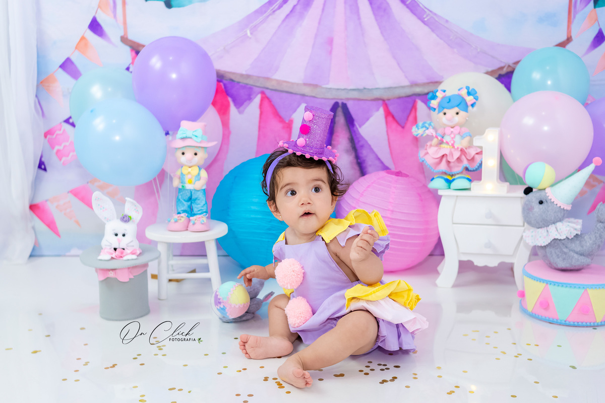 Smash the Cake Circo Rosa - Smash the Cake da Thalia Maria - Caraguatatuba/SP - On Click Fotografia