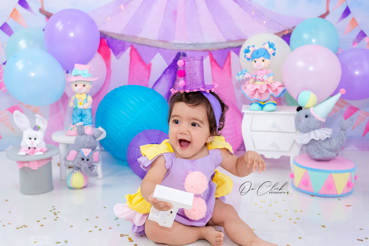 Smash the Cake Circo Rosa - Smash the Cake da Thalia Maria - Caraguatatuba/SP - On Click Fotografia