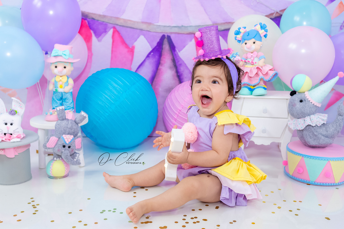 Smash the Cake Circo Rosa - Smash the Cake da Thalia Maria - Caraguatatuba/SP - On Click Fotografia