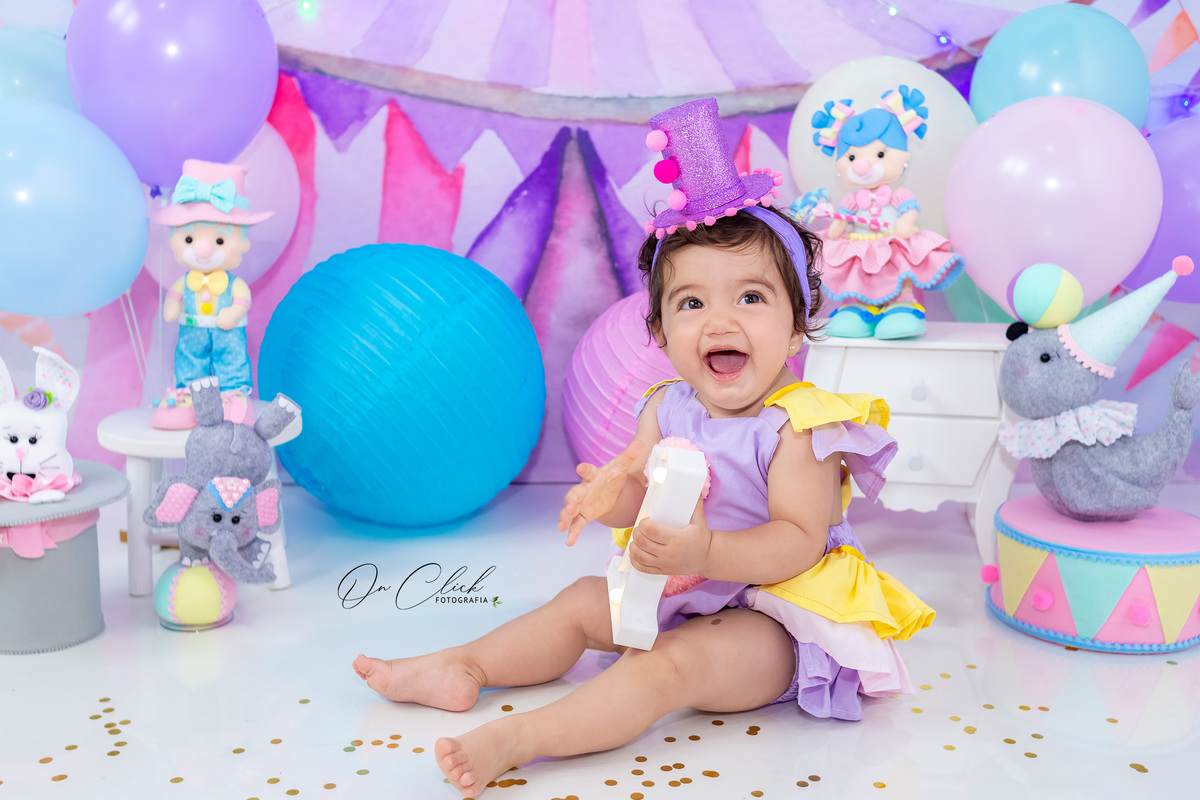 Smash the Cake Circo Rosa - Smash the Cake da Thalia Maria - Caraguatatuba/SP - On Click Fotografia