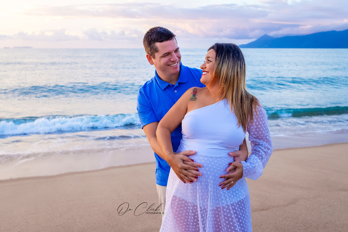 Ensaio Gestante - Caraguatatuba - Gestante Danielle - Praia da Lagoa Azul / Caraguatatuba - On Click Fotografia