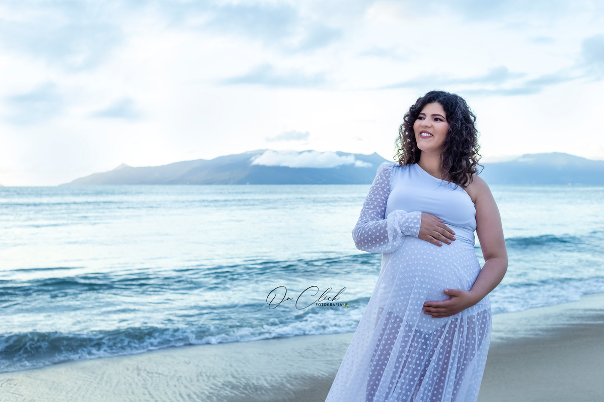 Ensaio Gestante - Caraguatatuba - Gestante Erica - Praia da Martim de Sá / Caraguatatuba - On Click Fotografia