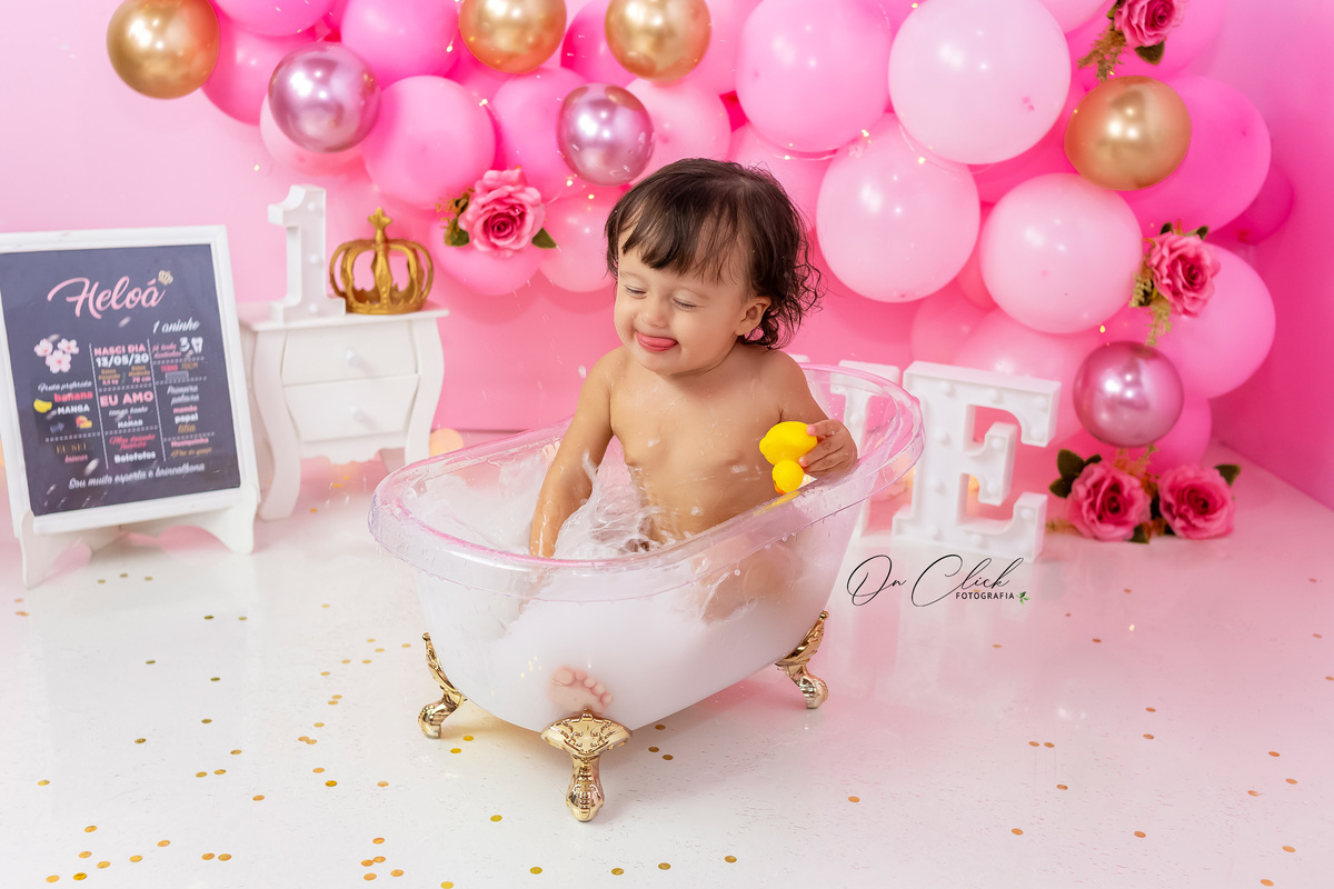 Smash the Cake Princesa Rosa - Smash the Cake da  Heloá - Caraguatatuba/SP - On Click Fotografia