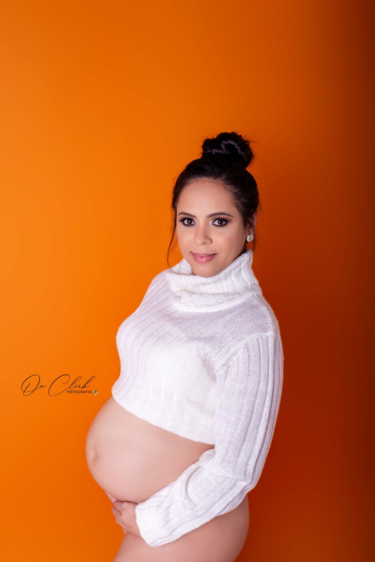 Ensaio Gestante Estúdio- Caraguatatuba - Gestante Natalia - Estúdio On Click Fotografia / Caraguatatuba - On Click Fotografia