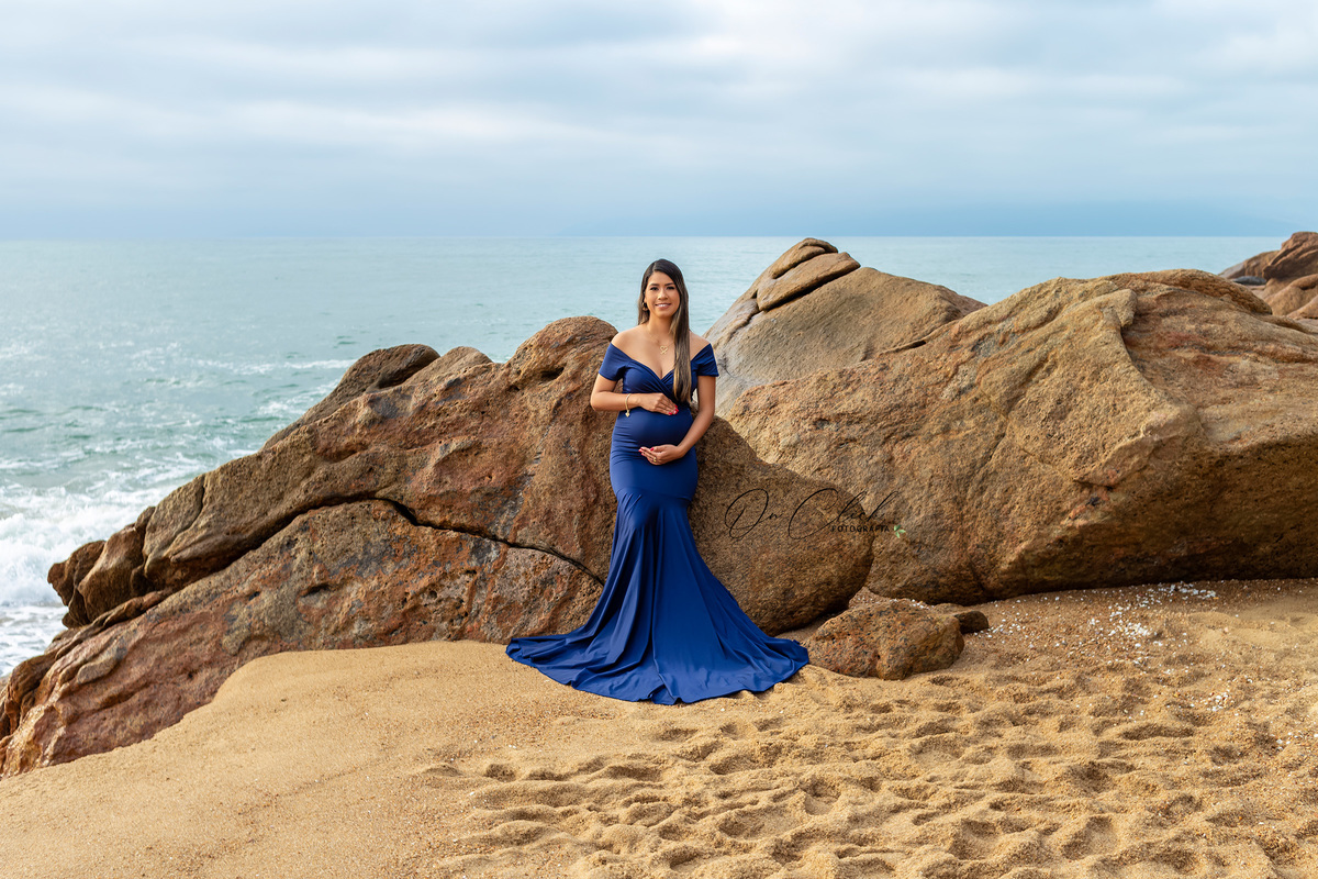 Ensaio Gestante na Praia - Ensaio Gestante Caraguatatuba - Gestante Kelly - Praia da Lagoa Azul / Caraguatatuba - On Click Fotografia