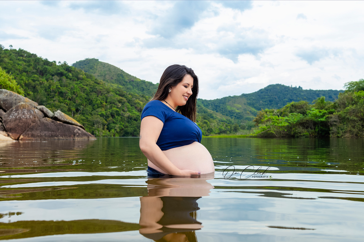 Ensaio Gestante na praia - Gestante Luiza - Praia da Lagoa Azul / Caraguatatuba - On Click Fotografia
