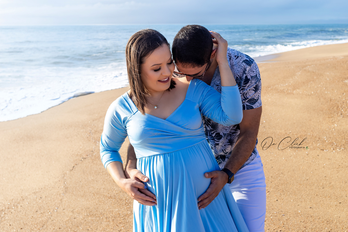 Ensaio Gestante na praia - Gestante Jaciele - Praia da Lagoa Azul / Caraguatatuba - On Click Fotografia