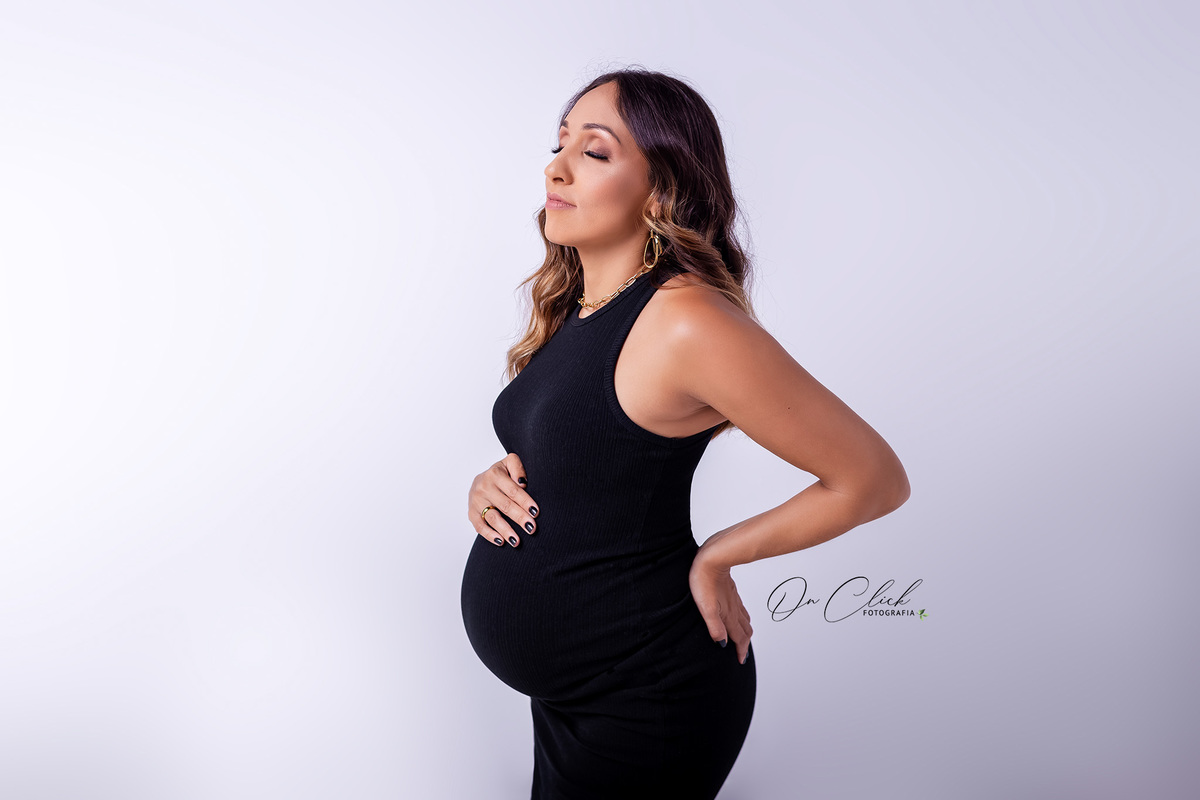 Ensaio Gestante Estúdio- Caraguatatuba - Gestante Daliane - Estúdio On Click Fotografia / Caraguatatuba - On Click Fotografia