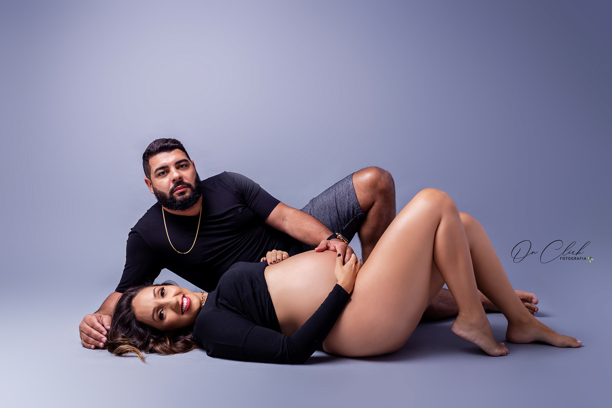 Ensaio Gestante Estúdio- Caraguatatuba - Gestante Daliane - Estúdio On Click Fotografia / Caraguatatuba - On Click Fotografia