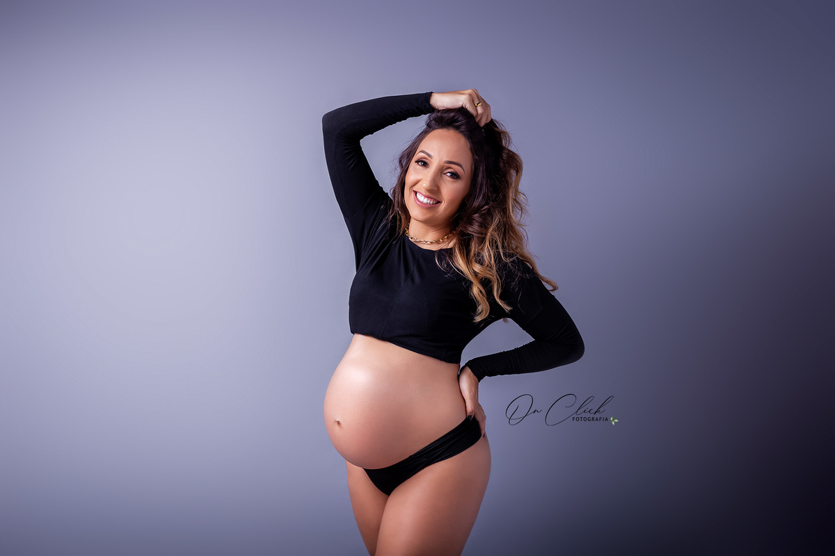 Ensaio Gestante Estúdio- Caraguatatuba - Gestante Daliane - Estúdio On Click Fotografia / Caraguatatuba - On Click Fotografia