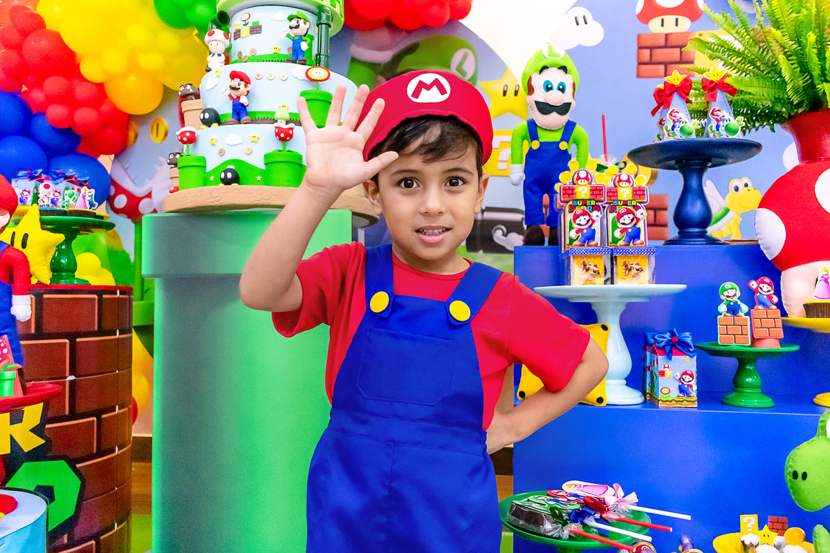 Festa Infantil Super Mario no Rio de Janeiro: Fotos do Aniversário de 5 anos do Pedro