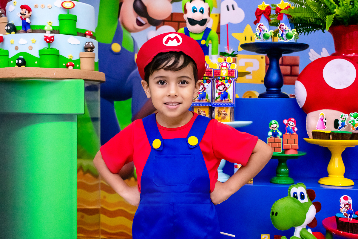 Festa Infantil Super Mario no Rio de Janeiro: Fotos do Aniversário de 5 anos do Pedro