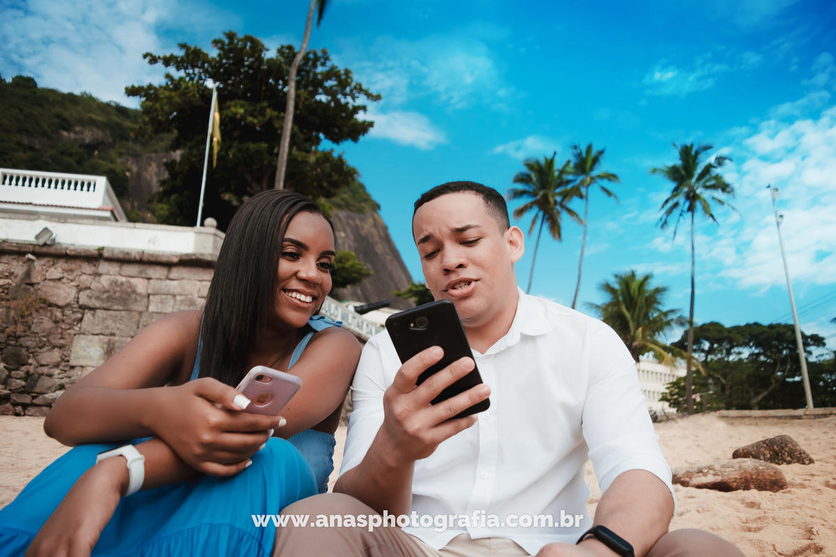 Ensaio Pré Wedding na Praia Vermelha, Rio de Janeiro | Ensaio Pré Casamento Janaina & Alef | Fotografo de Casamento Rio de Janeiro - RJ