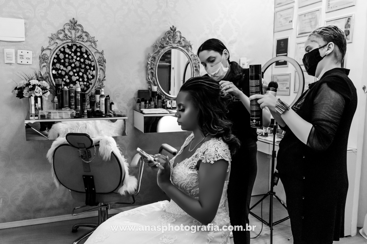 Cobertura Fotográfica de Making of Noiva na Thainá Fernandes Brook Makeup