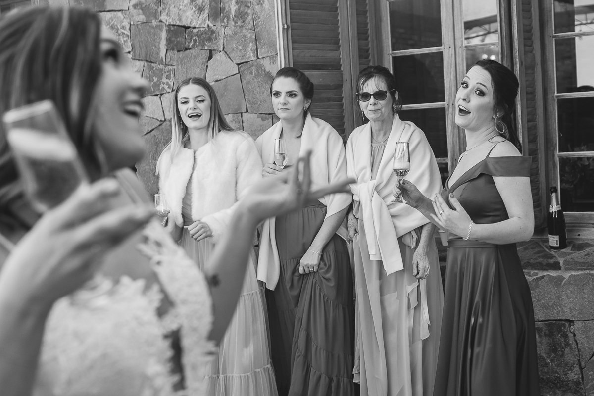 Fotografia de casamento em preto e branco