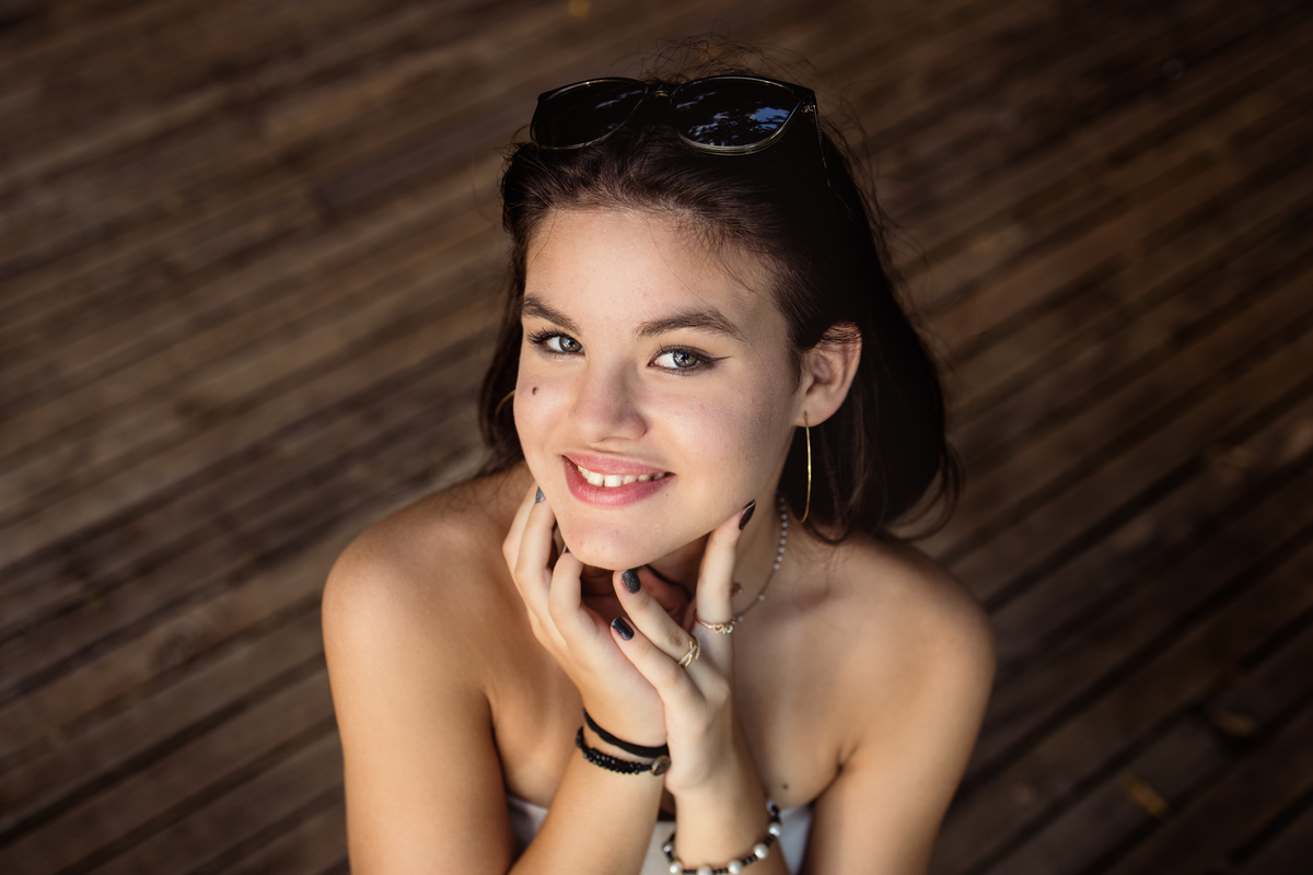 lindo retrato de debutante