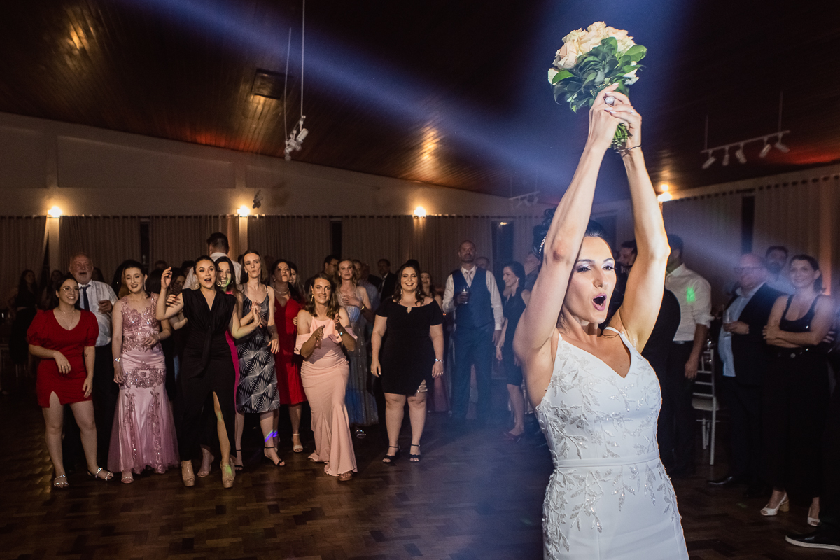 Aquele momento do buquê da noiva