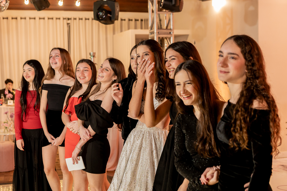 Minhas amigas na minha festa de 15 anos