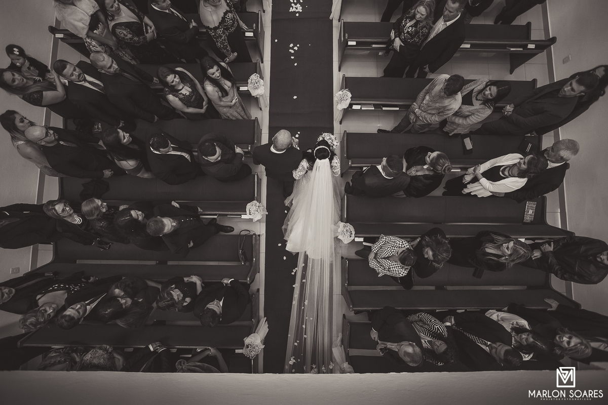 Vista da noiva pelo alto